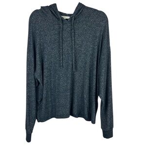 Workshop Republic Clothing Long Sleeves Blue Hoodie Size Medium